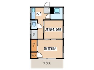 加藤様貸家２号棟（鈴張町）の物件間取画像